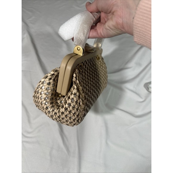 NWT $498 Cult Gaia ZUMA Small Crossbody Bag In Sand And Gold - Picture 5 of 13